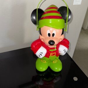 Disney Parks Festive Mickey Mouse Holiday Popcorn Bucket